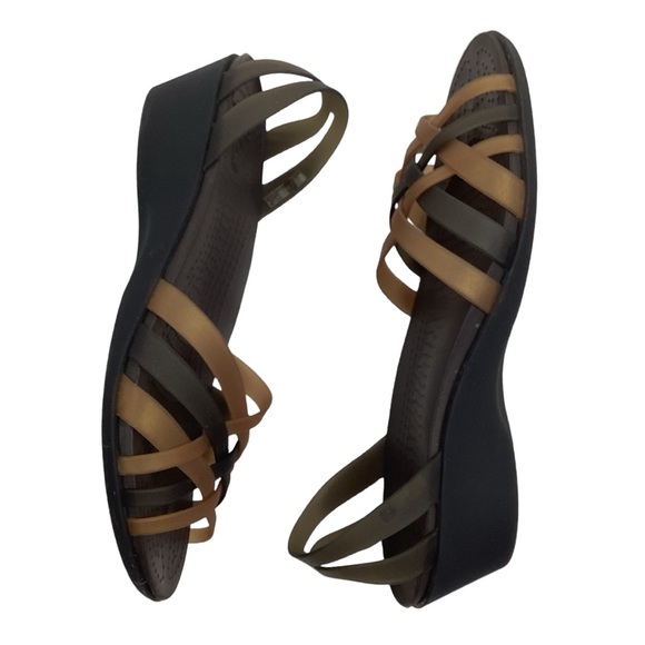 CROCS Isabelle Huarche Strappy Wedge Sandals - Picture 10 of 11